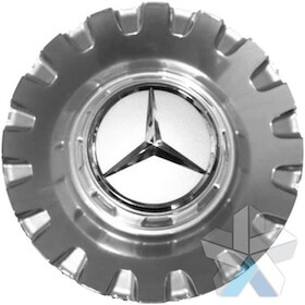 Genuine Mercedes Centre Cap Large Spoked Silver Lacquered