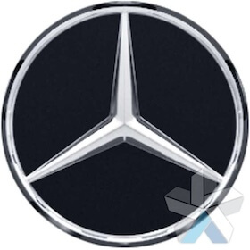Genuine Mercedes Chrome Matt Black Caps