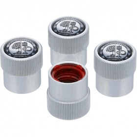 Genuine AMG Valve Dust Caps in Satin Silver