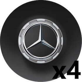 Genuine AMG Centre Cap Set Large Matt Black