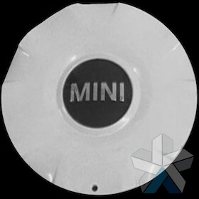 Genuine MINI R93 white centre caps