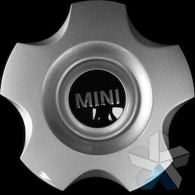 Genuine MINI R102 silver centre caps