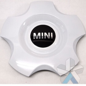 Genuine MINI R102 white centre caps