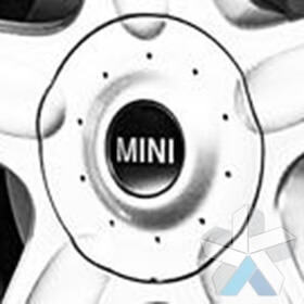 Genuine MINI R103 white centre caps