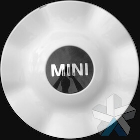 Genuine MINI R104 white centre caps