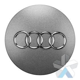 Genuine Audi 62mm Metallic Grey Centre Caps