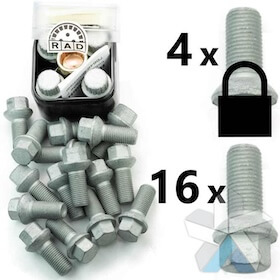 Bolt Pack A-Sec: Rust Resistant Bolts and High Security Locking Wheelbolts