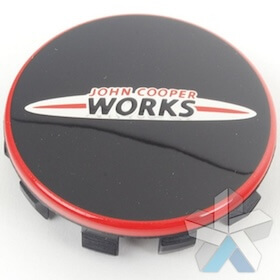 Genuine John Cooper Works Red Edge centre caps