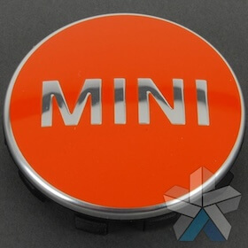 Genuine MINI Centre Cap Set Bright Orange Small