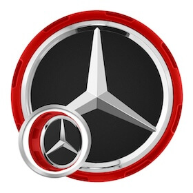 Genuine AMG Caps Centre Lock Design Ember Red