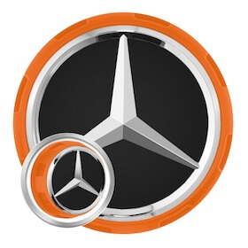 Genuine AMG Cap Centre Lock Design Orange