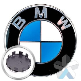 Genuine BMW Centre Caps Chrome Edge 57mm for 5x112 wheels
