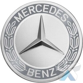 Genuine Mercedes Roadster Grey Raised Star Caps
