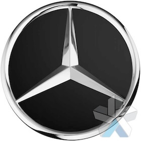 Genuine Mercedes Chrome Black Matt Caps