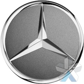 Genuine Mercedes Chrome Himalaya Grey Matt Caps