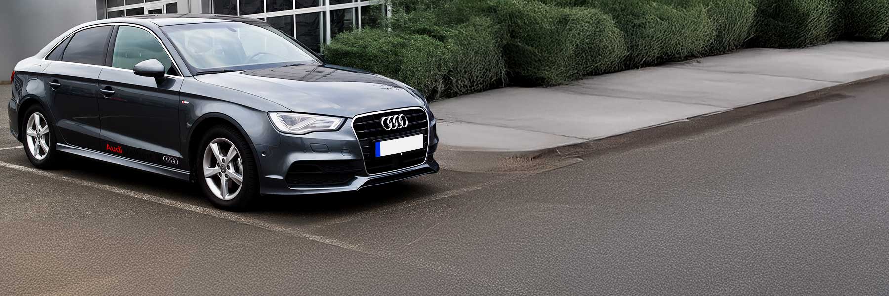 Banner image of a  Audi A3 & S3 8V featuring original Audi wheels.