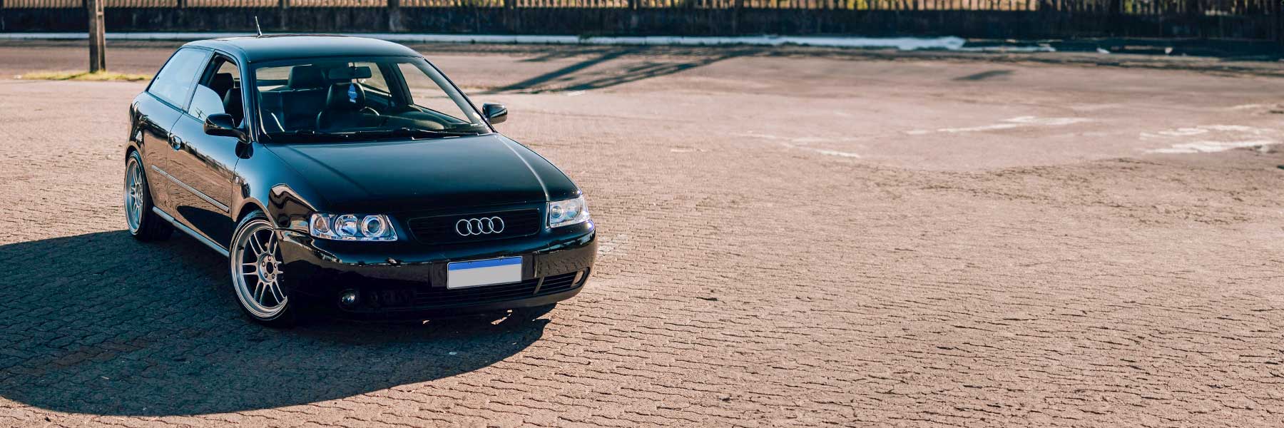 Banner image of a  Audi A3 & S3 8L featuring original Audi wheels.