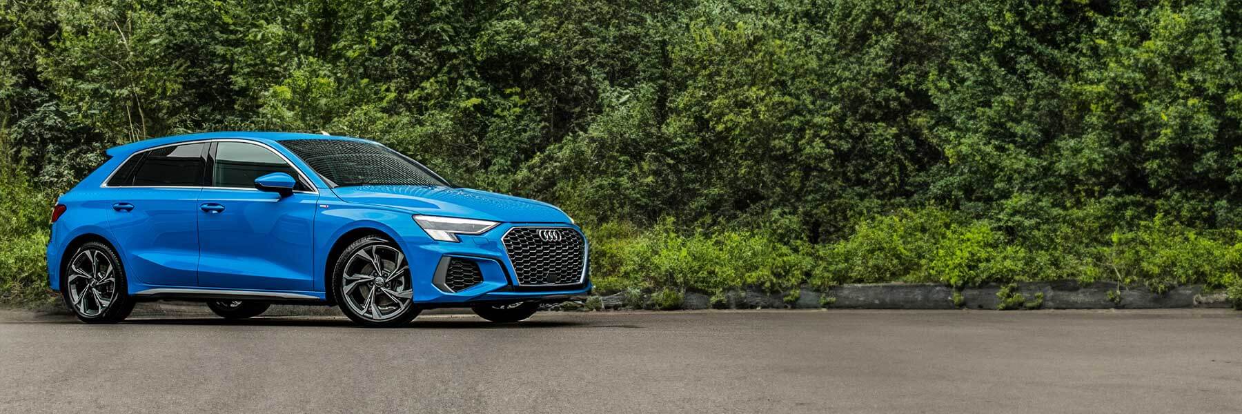 Banner image of a  Audi A3 & S3 8Y featuring original Audi wheels.