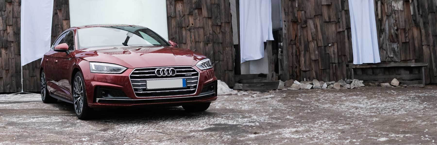 Banner image of a  Audi A5 & S5 B9 (8W6) featuring original Audi wheels.