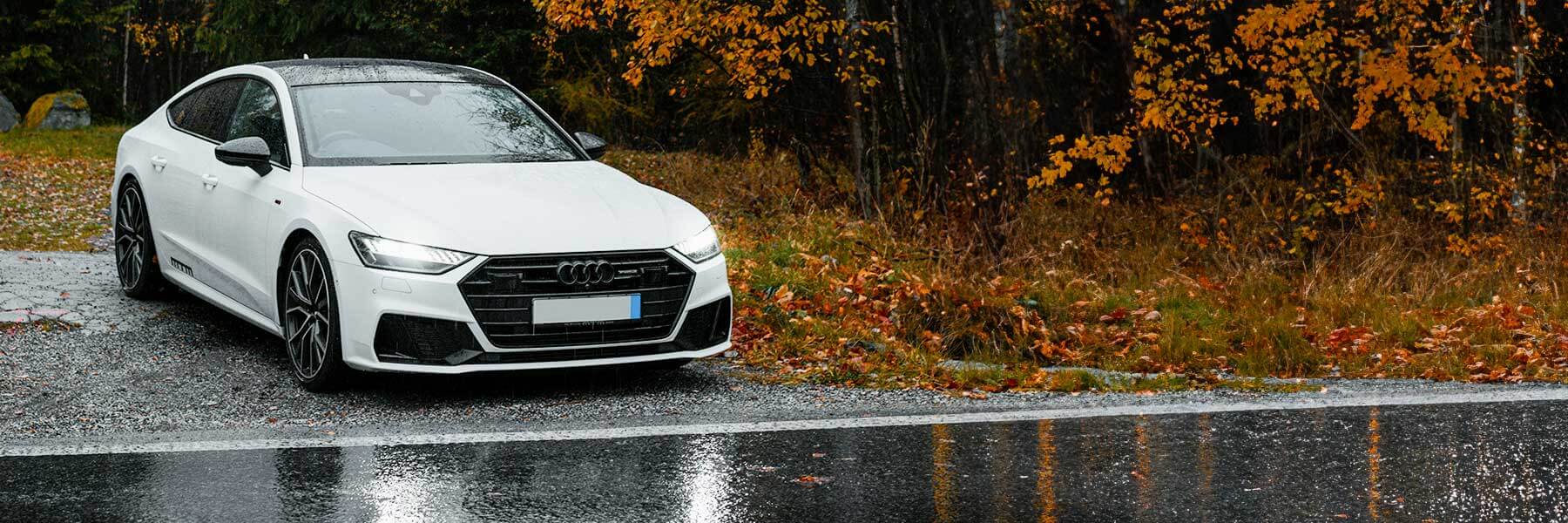 Banner image of a  Audi A7 & S7 C8 (4K) featuring original Audi wheels.