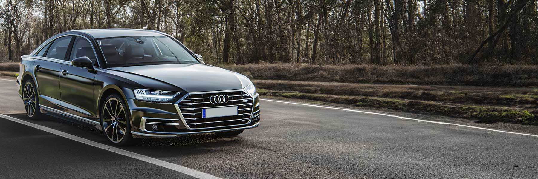 Banner image of a  Audi A8 & S8 D5 (4N) featuring original Audi wheels.