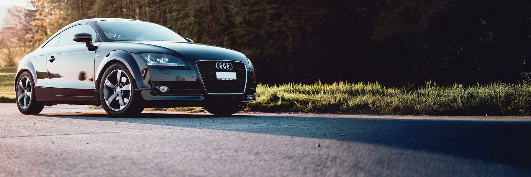 Banner image of a  Audi TT 8J featuring original Audi wheels.
