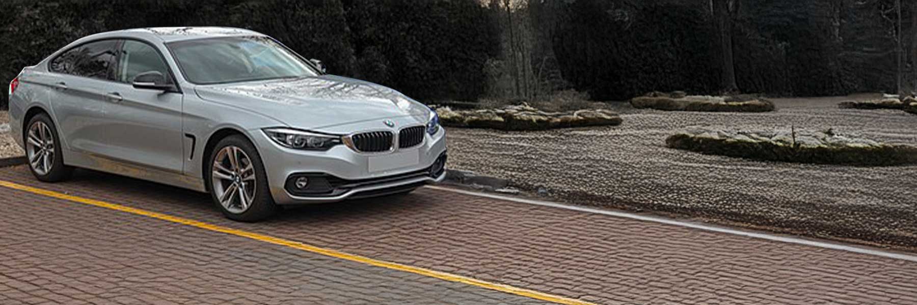 Banner image of a  BMW 4 Series F36 featuring original BMW wheels.