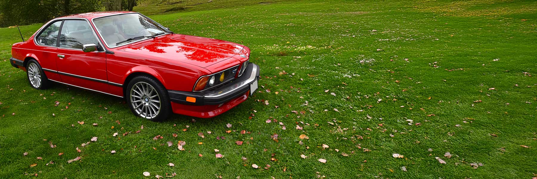 Banner image of a  BMW 6 Series E24 featuring original BMW wheels.