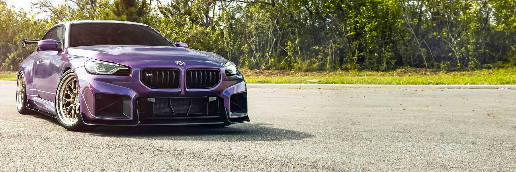 Banner image of a  BMW M2 G87 featuring original BMW wheels.