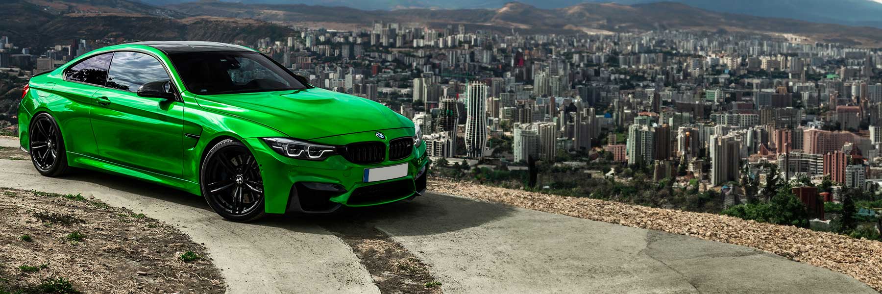 Banner image of a  BMW M4 F82 featuring original BMW wheels.