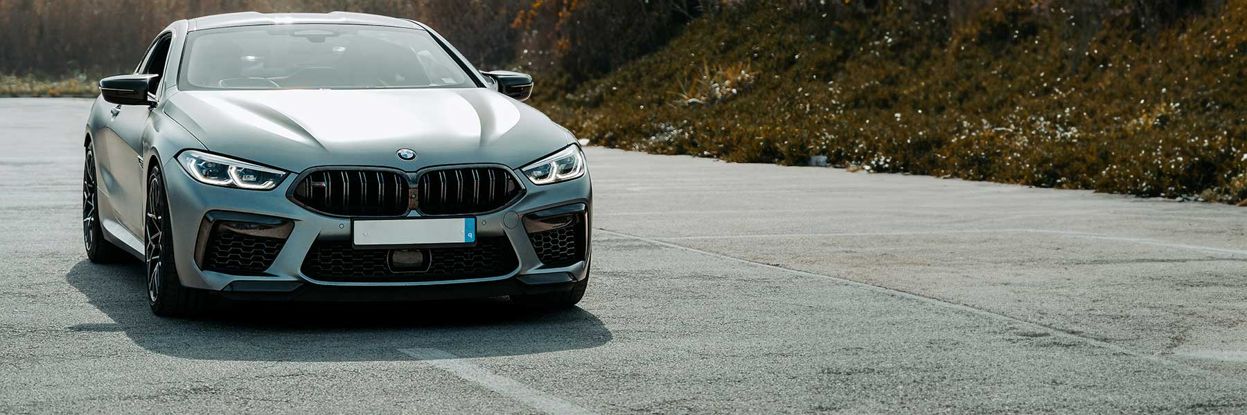 Banner image of a  BMW M8 F92 featuring original BMW wheels.