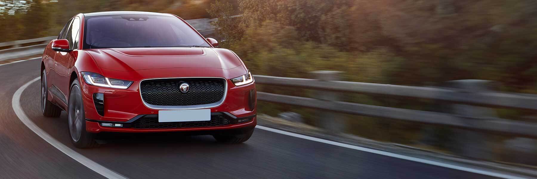 Banner image of a  Jaguar I-Pace X590 featuring original Jaguar wheels.
