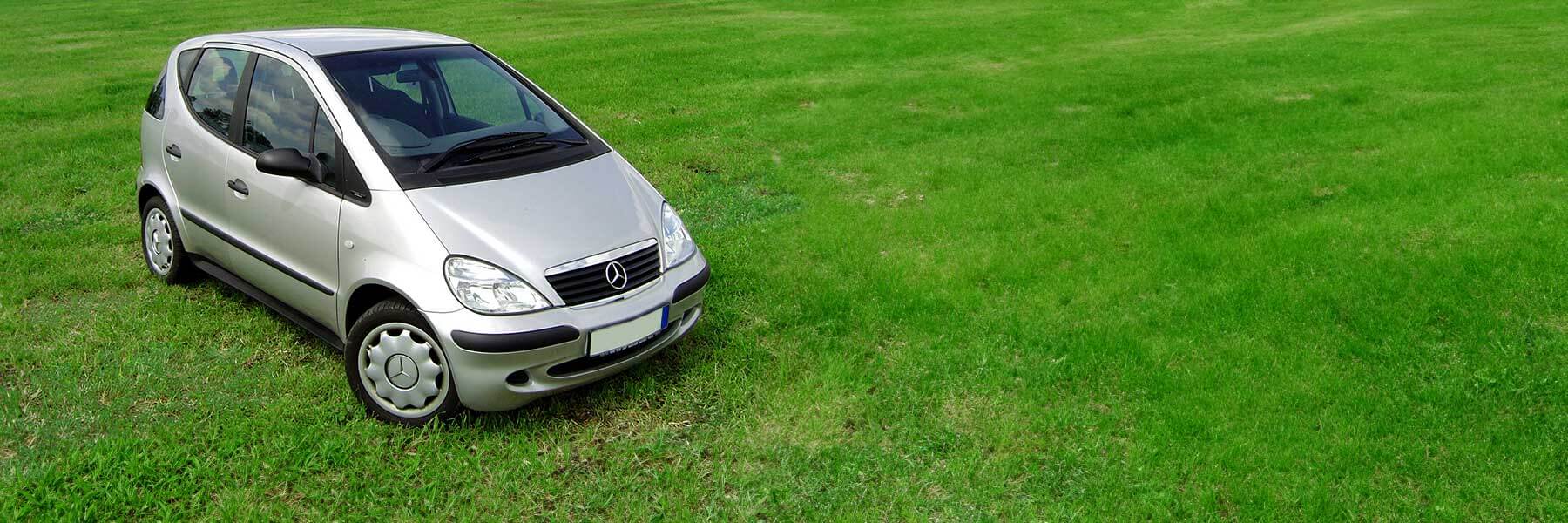 Banner image of a  Mercedes A-Class W168 featuring original Mercedes wheels.