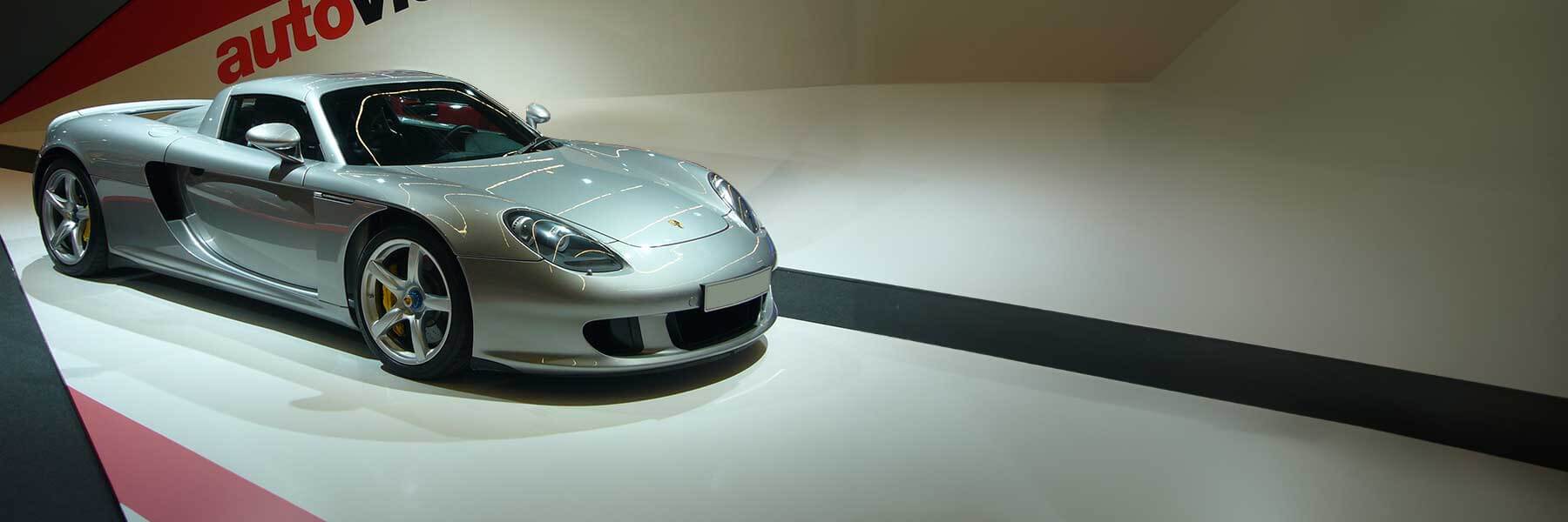 Banner image of a  Porsche Carrera GT 980 featuring original Porsche wheels.