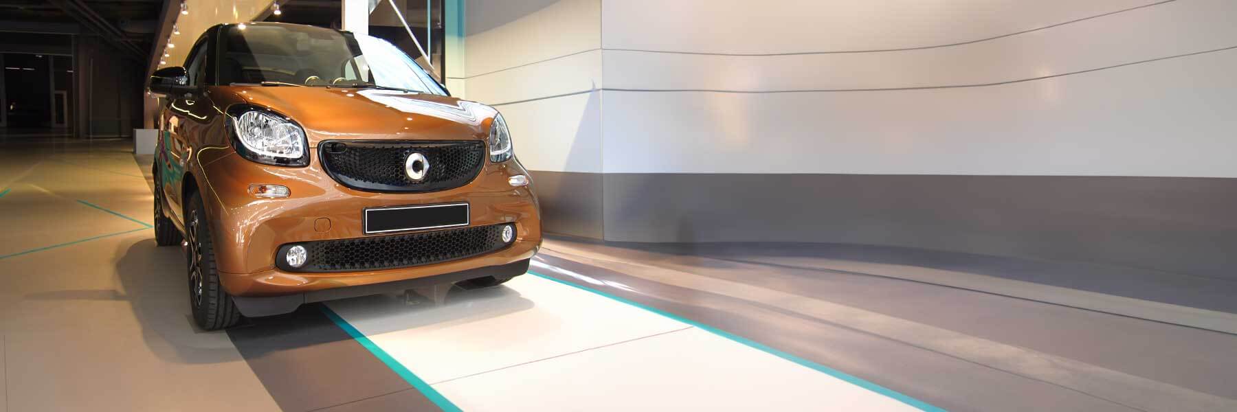Banner image of a  Smart ForTwo 453 featuring original Smart wheels.