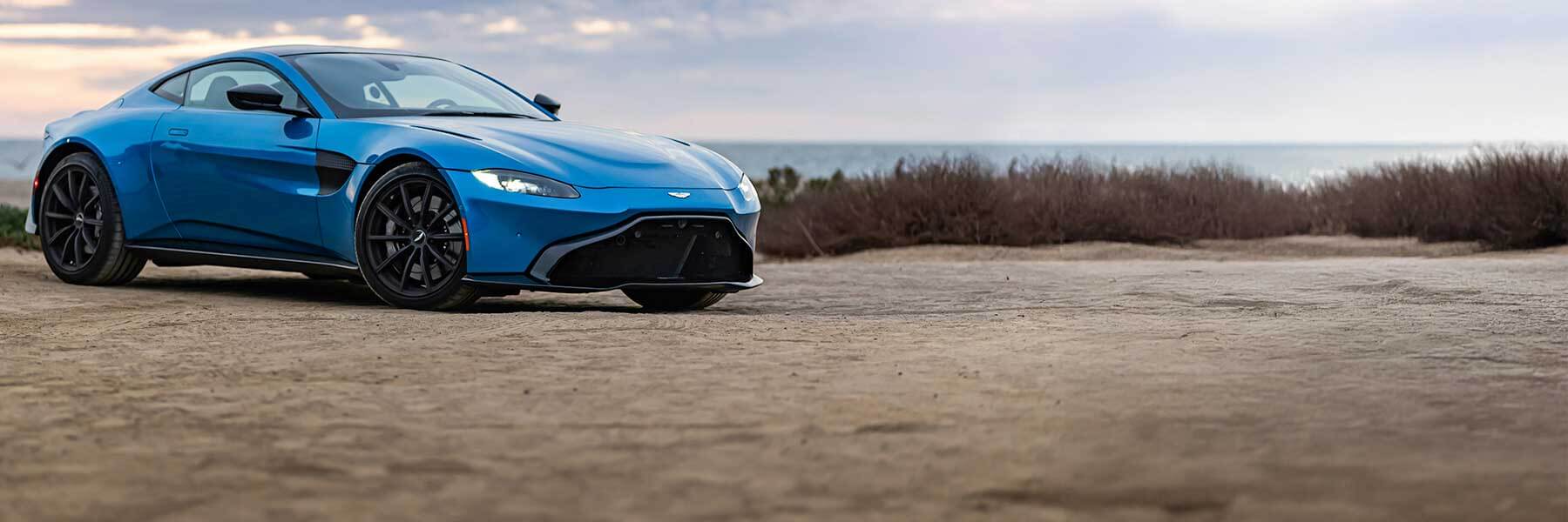 Aston Martin featured in banner showcasing its original alloy wheels.