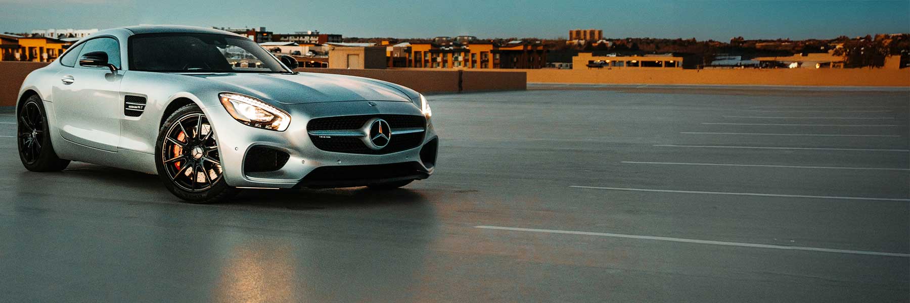 Featured banner showcasing the Mercedes GLC-Class with original Mercedes wheels.