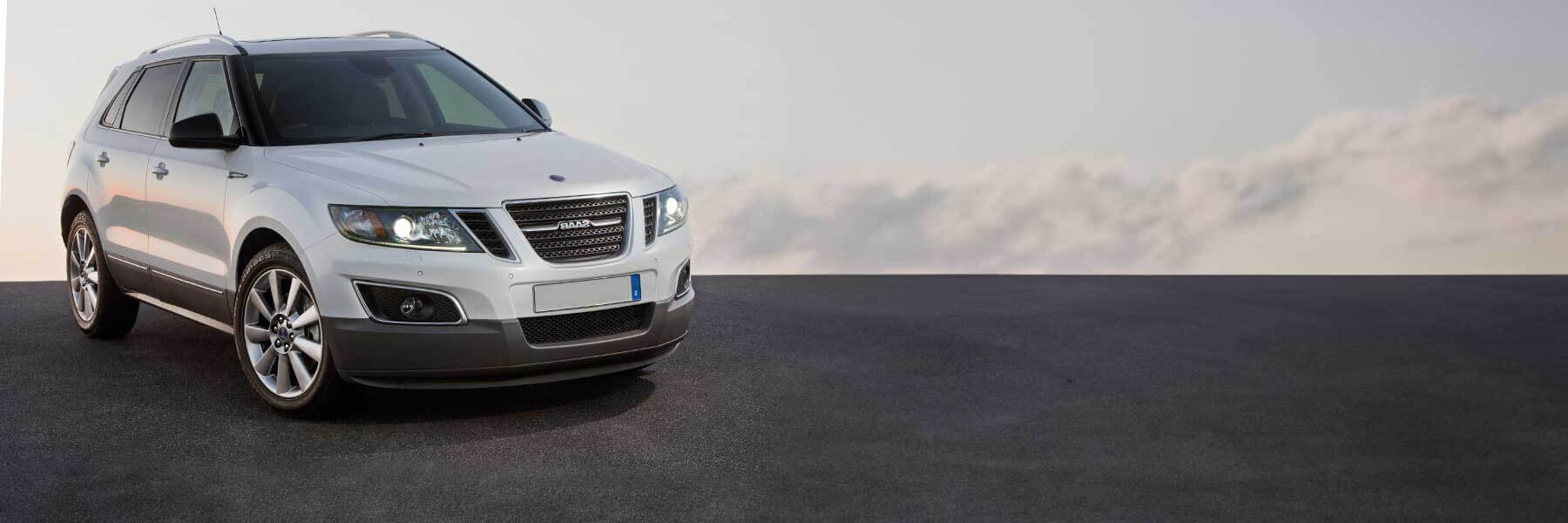 Banner image of a  Saab 9-5 YS3G featuring original Saab wheels.