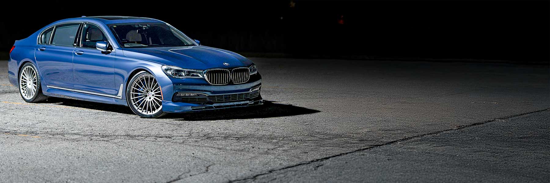 Featured banner showcasing the Alpina B7 with original Alpina wheels.