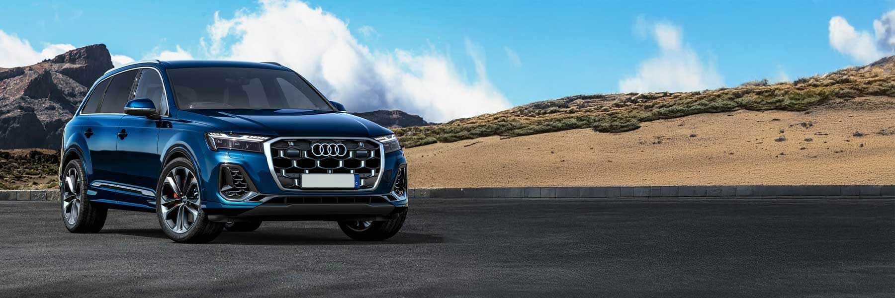 Featured banner showcasing the Audi Q7 & SQ7 with original Audi wheels.