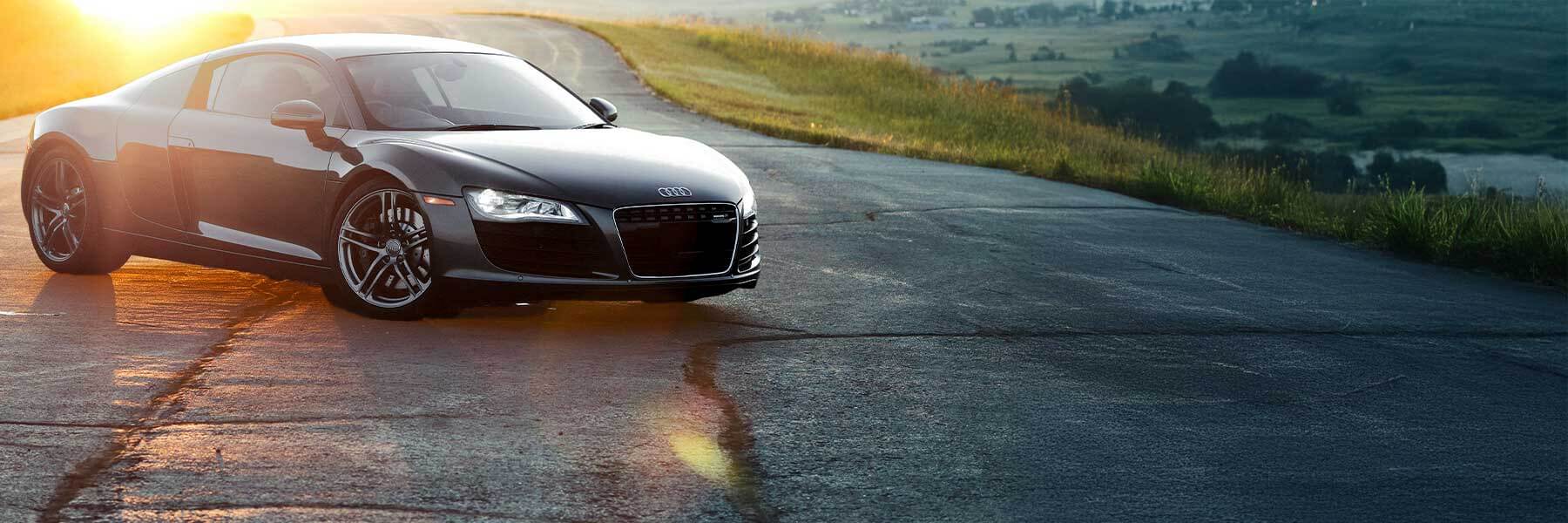 Featured banner showcasing the Audi R8 with original Audi wheels.