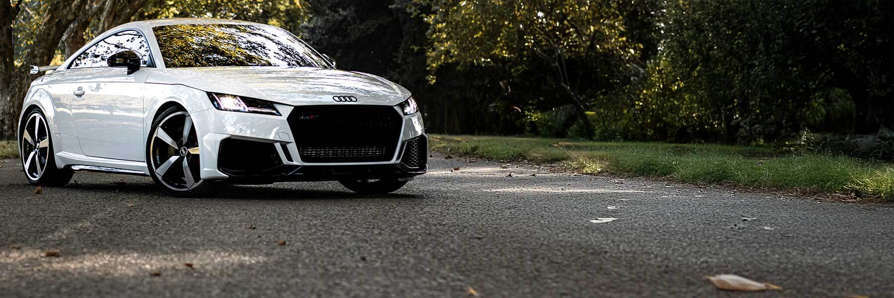 Featured banner showcasing the Audi TT with original Audi wheels.