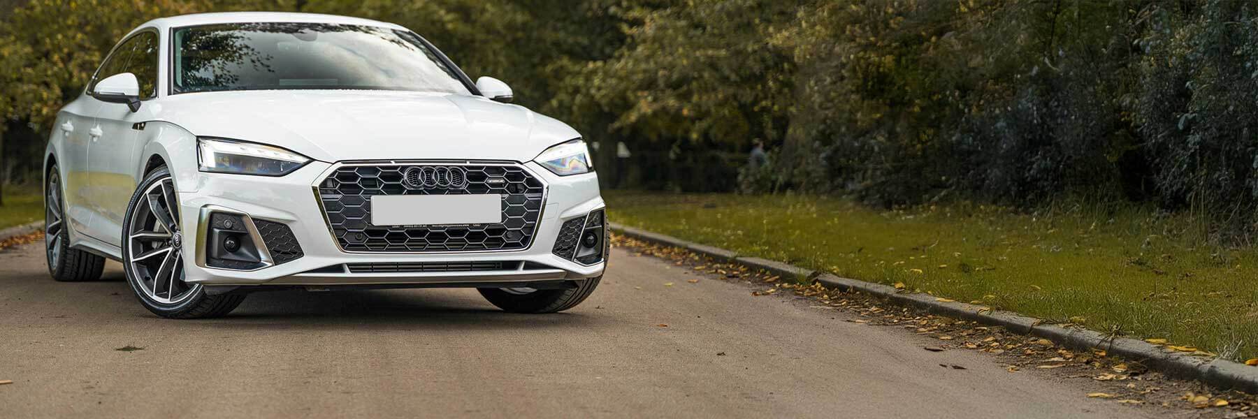 Banner image of a  Audi A5 & S5 B10 (8B3) featuring original Audi wheels.