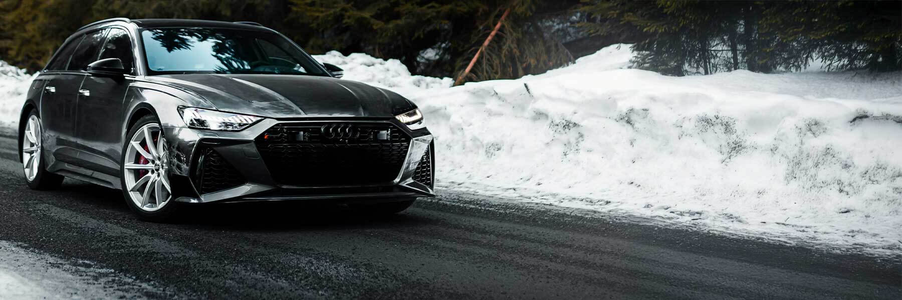 Featured banner showcasing the Audi RS6 with original Audi wheels.