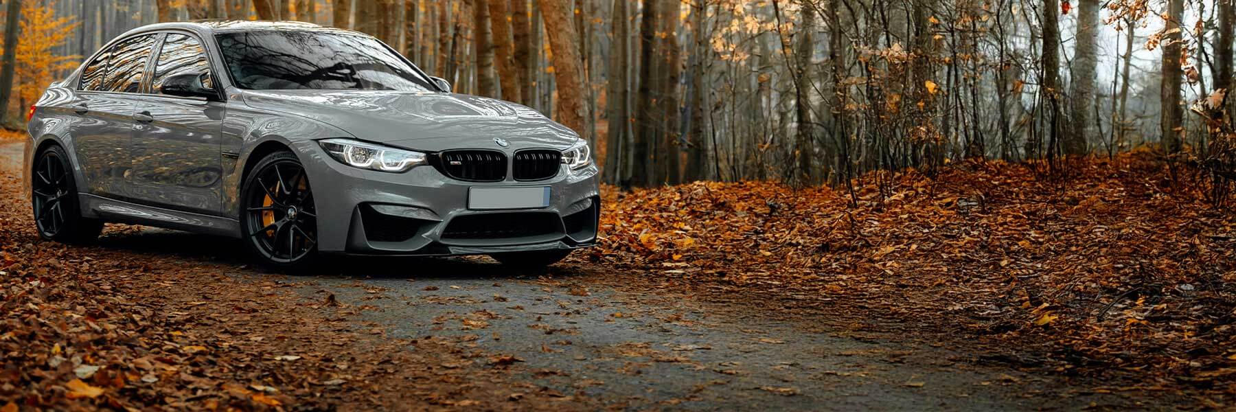 Featured banner showcasing the BMW M3 with original BMW wheels.