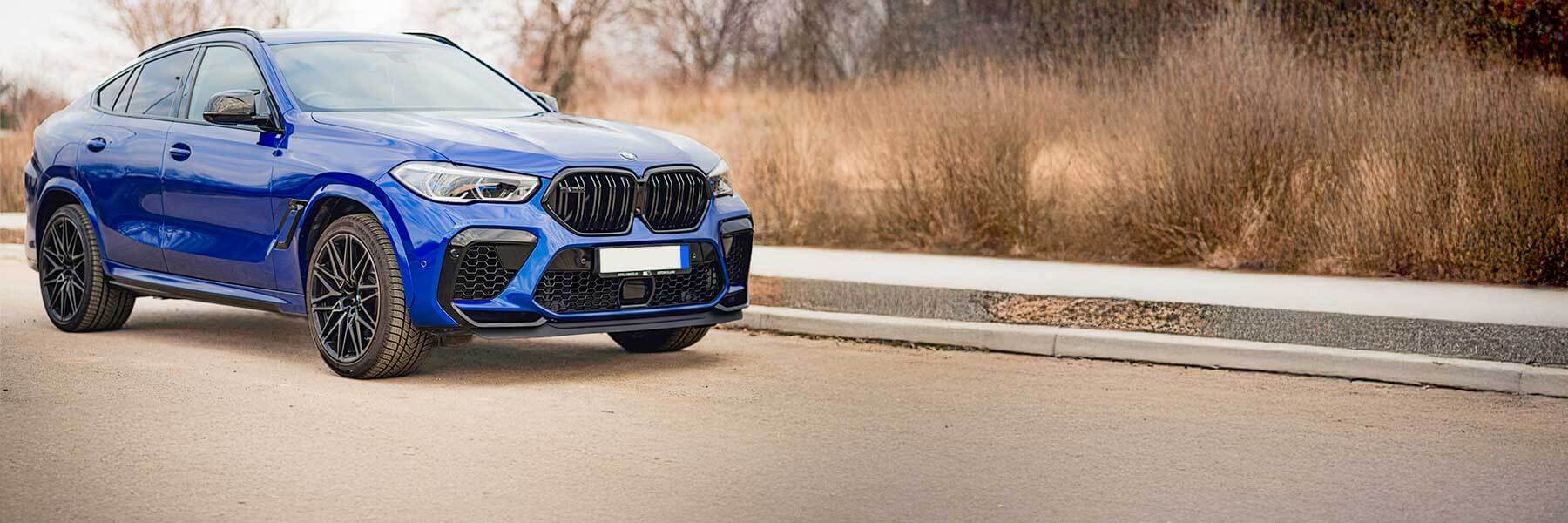 Featured banner showcasing the BMW X6 with original BMW wheels.