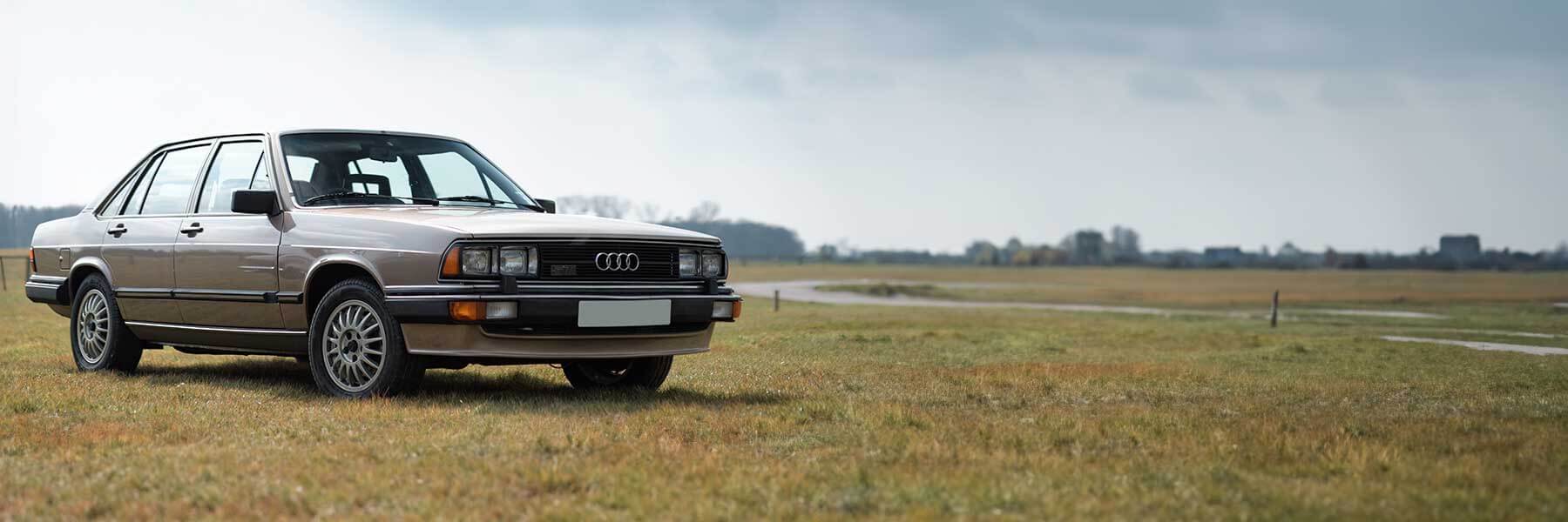 Banner image of a  Audi 100/200 C4 featuring original Audi wheels.