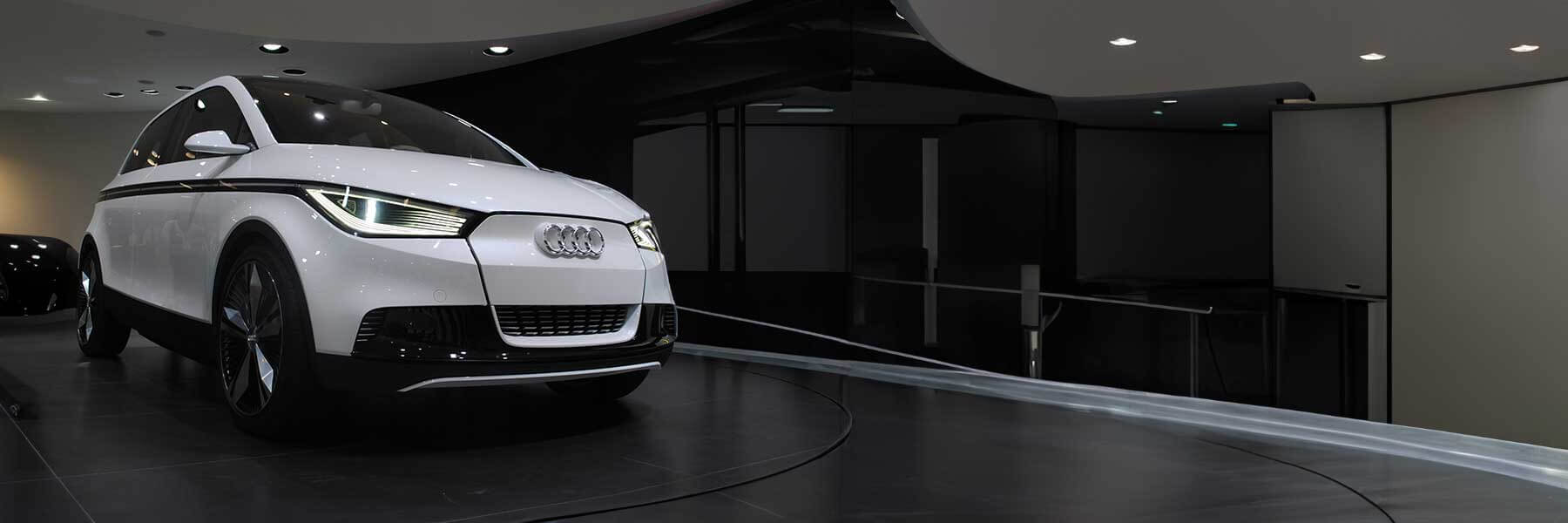 Featured banner showcasing the Audi A2 with original Audi wheels.