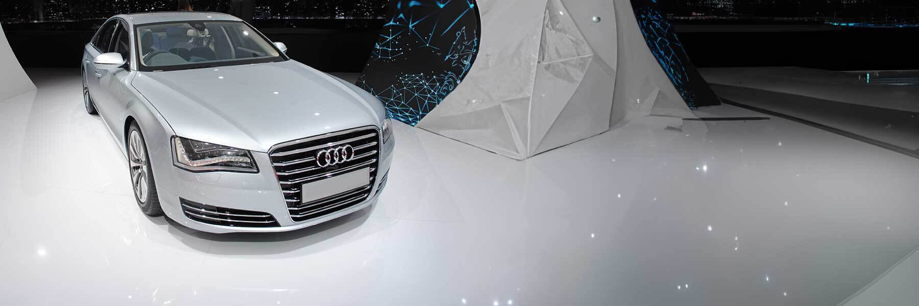 Featured banner showcasing the Audi A8 & S8 with original Audi wheels.