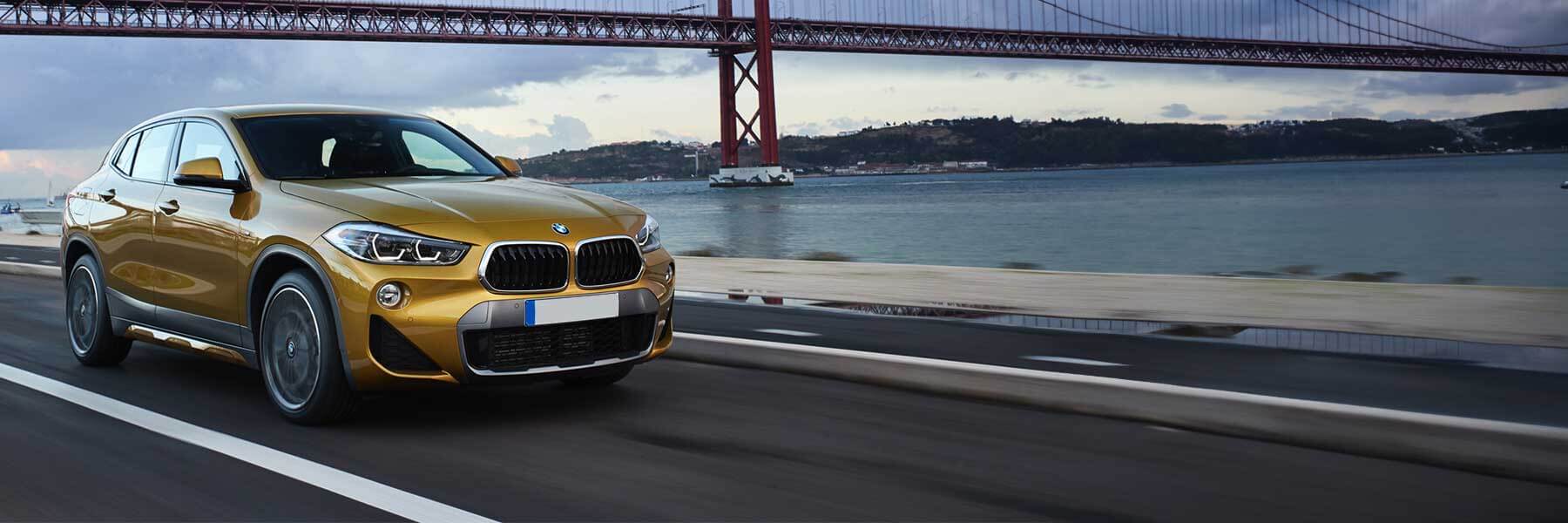 Featured banner showcasing the BMW X2 with original BMW wheels.